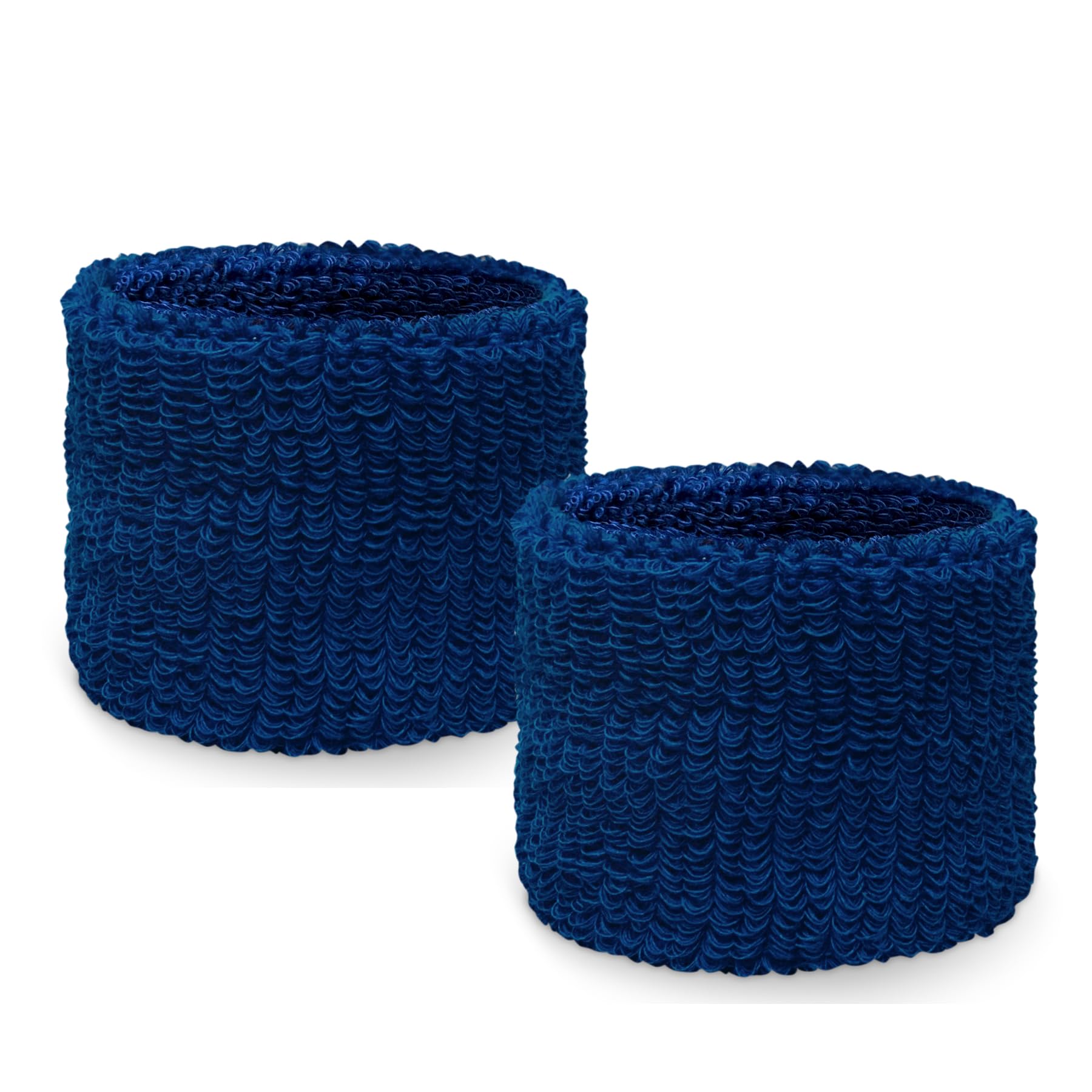 Couver Unisex Youth Kids Cotton Terry Wrist Bands / Wristbands for Event use (1 Pair), Blue