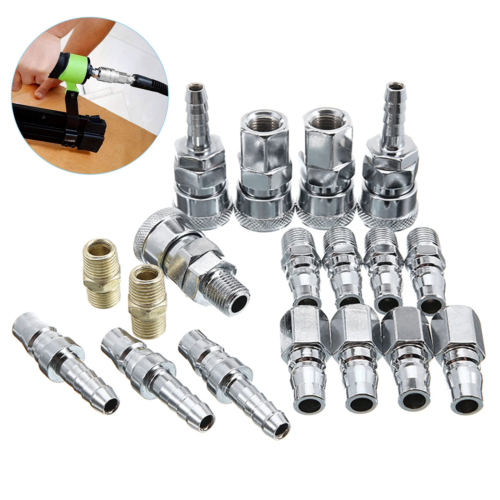 COUPLEUR EURO MALE - FILETAGE FEMELLE GAZ 1/2" BSP