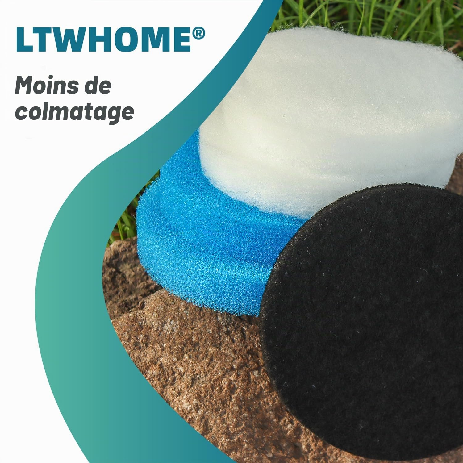 Compatible Filtre de Carbone et Grossier et Tampons Filtrants Bien Ensemble Convient pour Le Eheim Classic 2217/600 2616175 (Paquet DE 24)