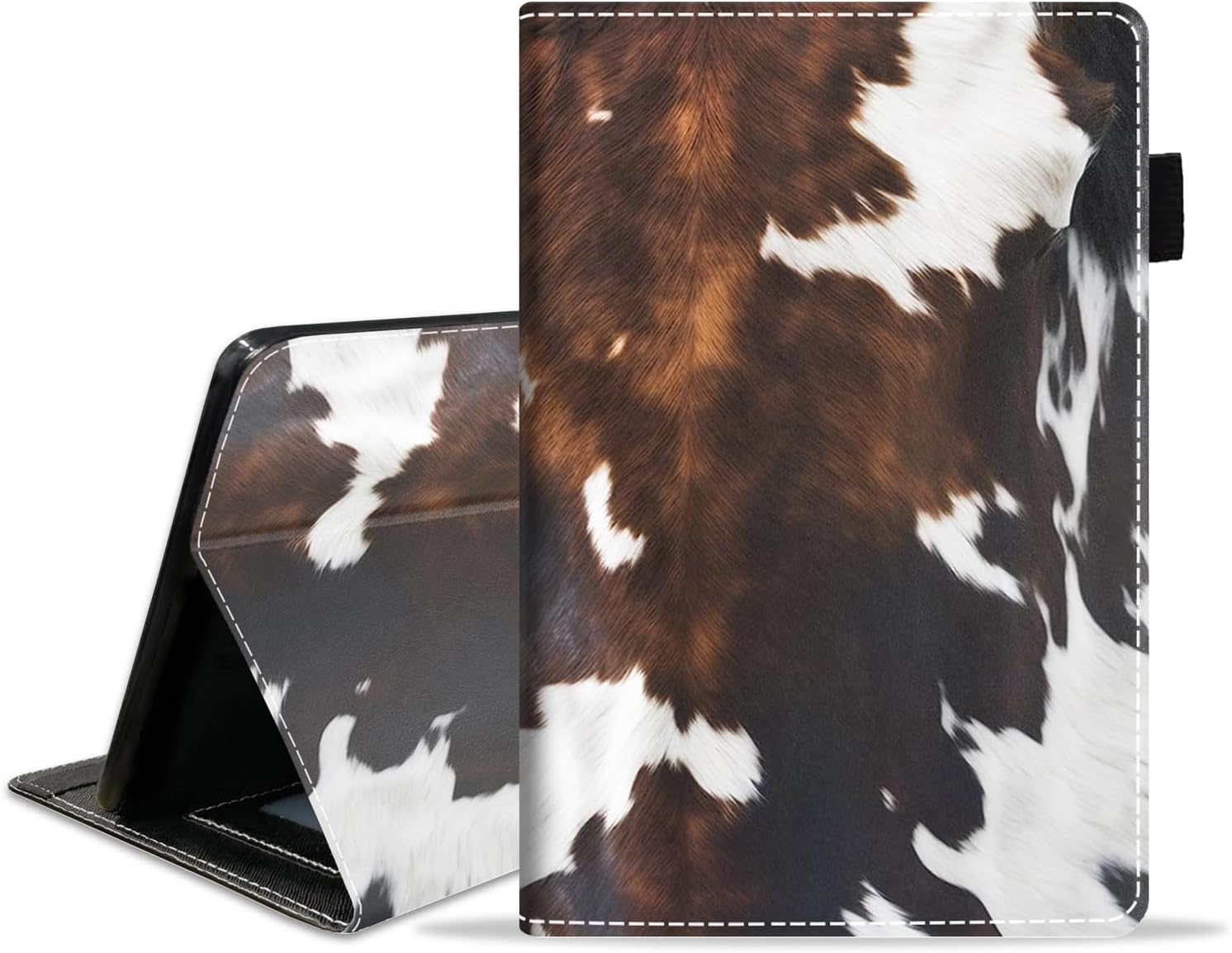 Case for Amazon Kindle Fire HD 10 & 10 Plus Tablet 10.1" (13th/11th Generation, 2023/2021 Release) - PU Leather Folio Cover with Smart Auto Wake/Sleep, Brown Cow Print