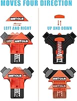 Vista 5 de WETOLS Abrazadera de esquina para carpintería, abrazadera de ángulo recto de 90 grados, abrazaderas de madera, 4 abrazaderas de carpintería