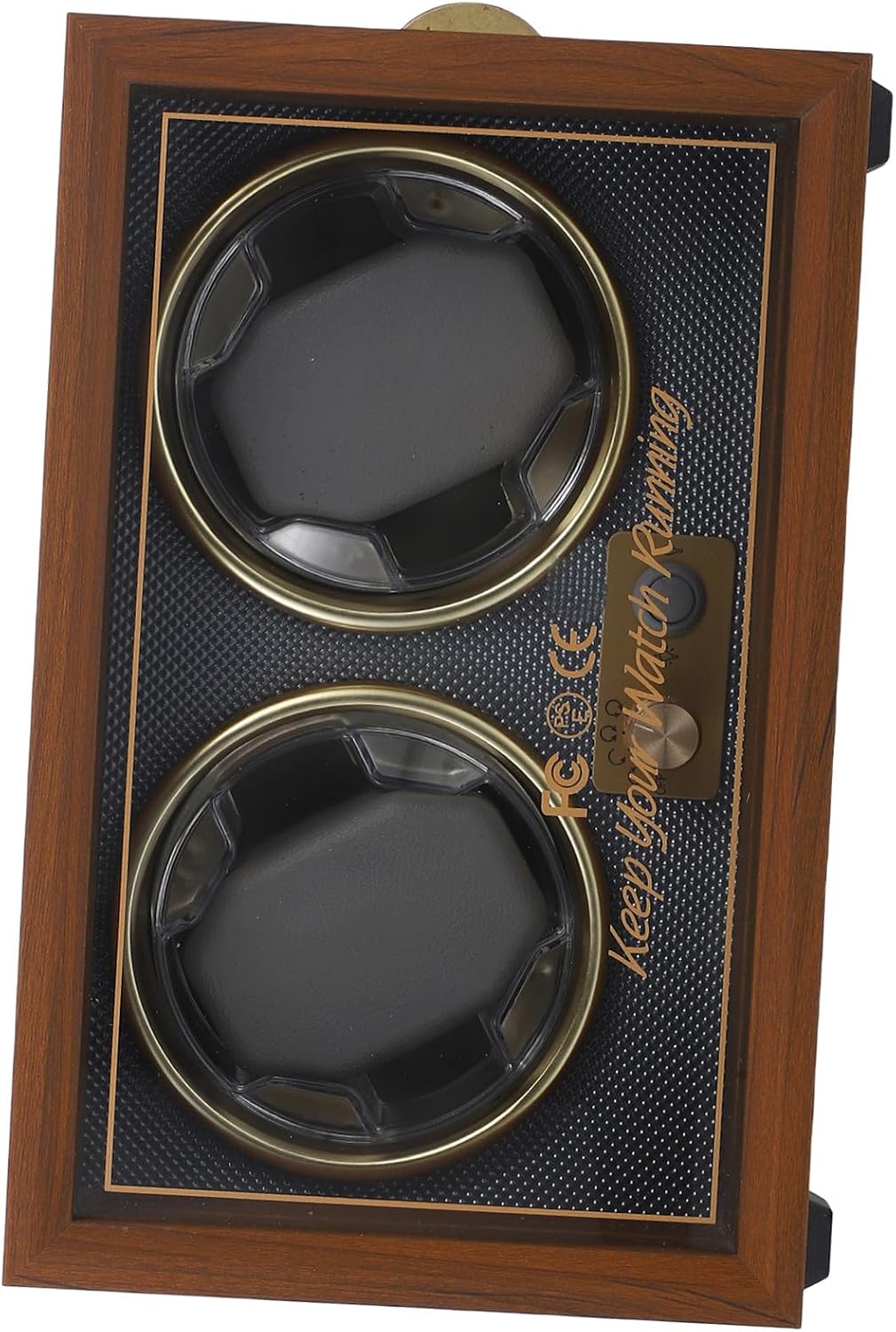 Abaodam Wood Watch Winder Box for Mechanical Automatic Watches Black Walnut Wood with Adjustable 2+0 Rotation Modes Vintage Style Storage and Display Color