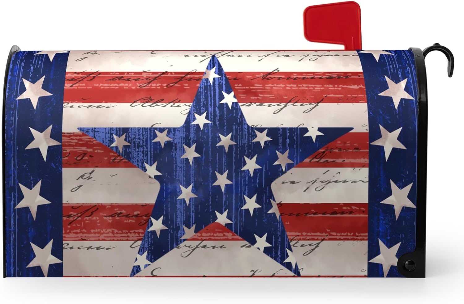 America Flag Mailbox Cover Large Size Magnetic Patriotic Star Mail Box Wrap 4th of July Memorial Letter Post Box Cover Independence Day Mailbox Covers for Outside Oversized 25.5 X 21 Inch