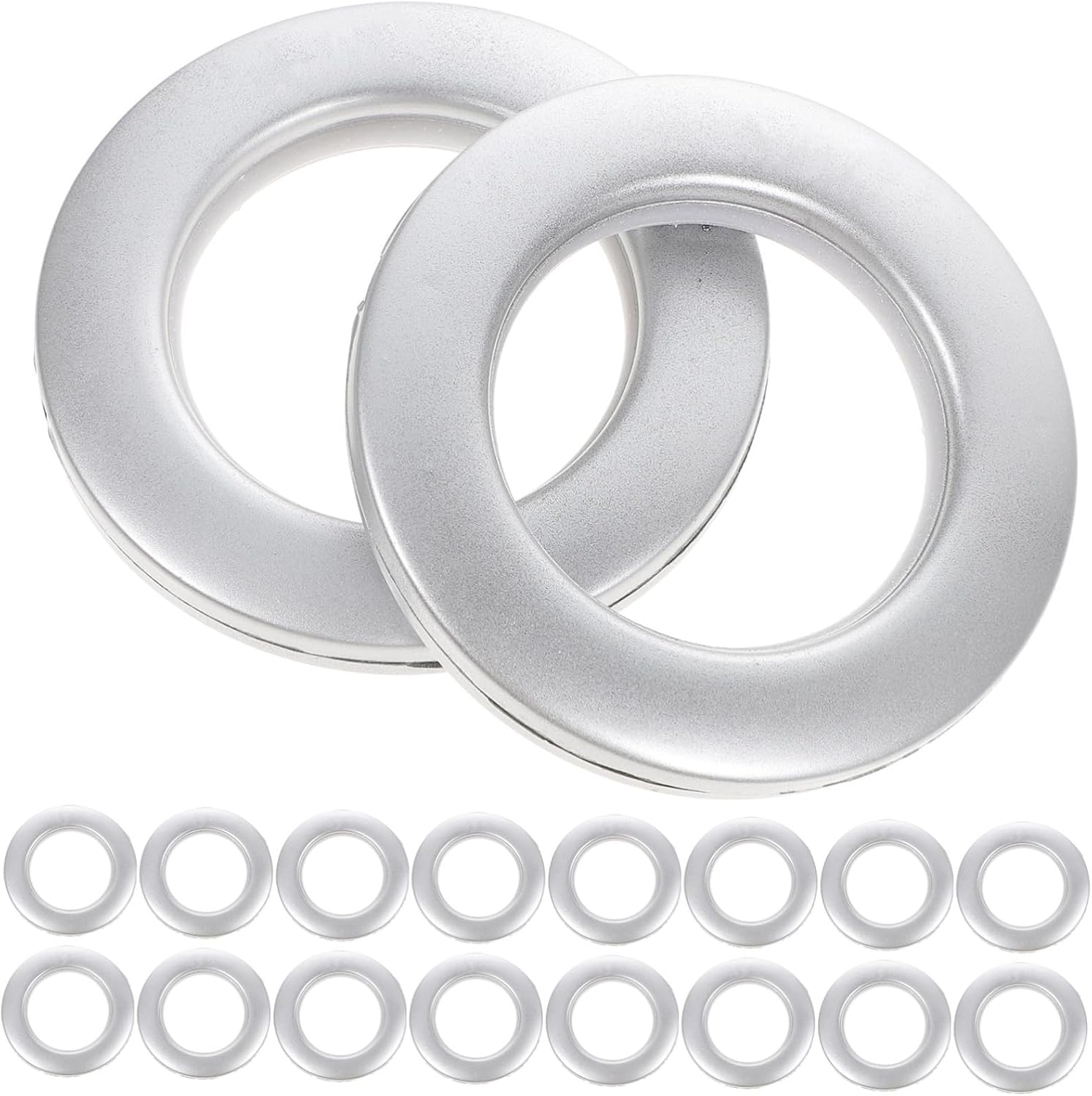 TOYANDONA 75pcs Curtain Grommet Rings Boho Curtain Hooks Clips for Semi Sheer Easy Install Door Window Decor