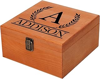 Personalized Keepsake Memory Box - Custom Name Wooden Decorative Storage...