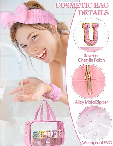 Miniatura 2 de Kit de día de spa para mujeres, juego de regalo para fiestas de pijamas para niñas, kit de spa rosa y mini cepillo para cabello húmedo, kit de