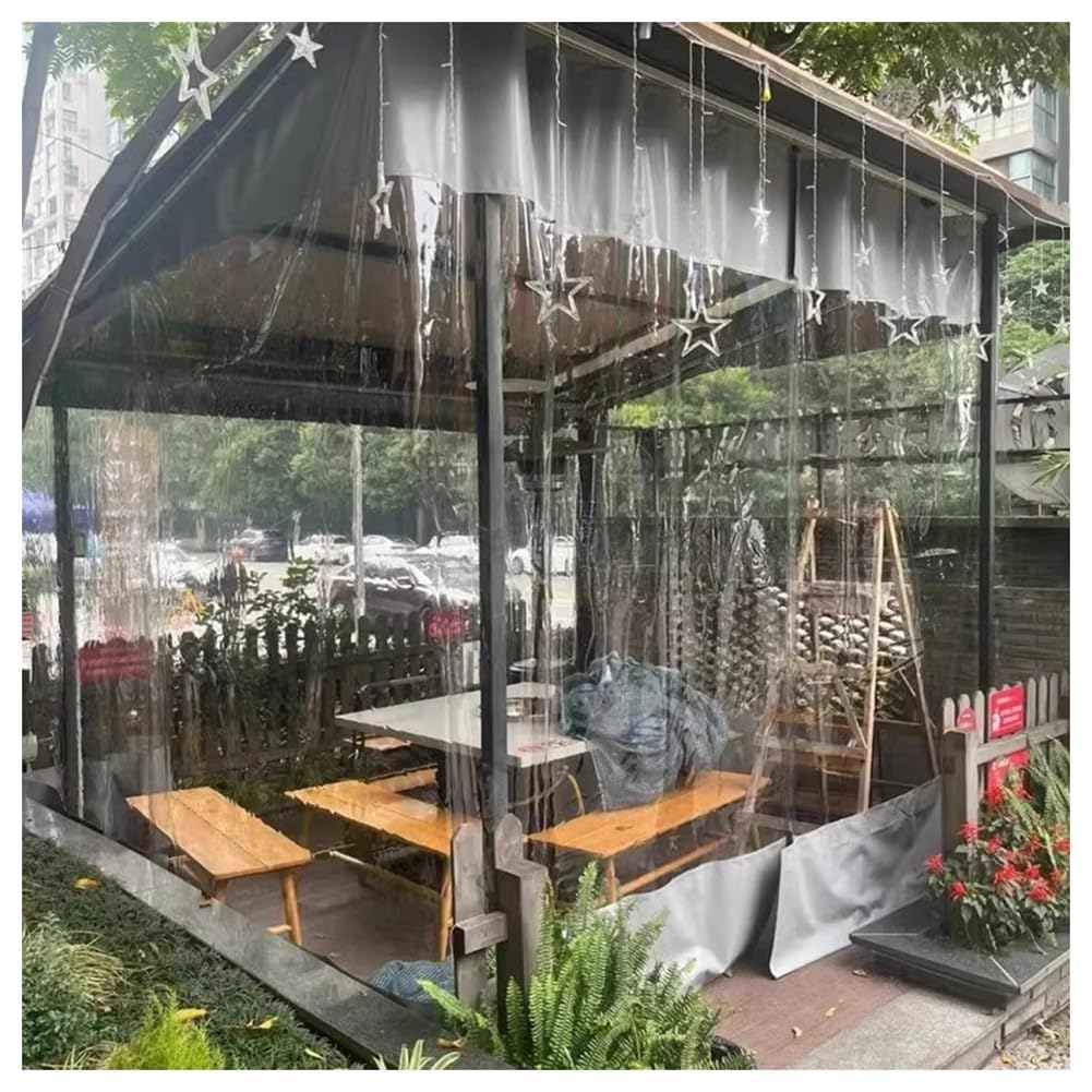 Zasłony do mycia samochodu, wytrzymała zasłona winylowa na patio i pergolę, wodoodporny przezroczysty panel do myjni samochodowej i myjni przemysłowej, wytrzymała zasłona na drzwi