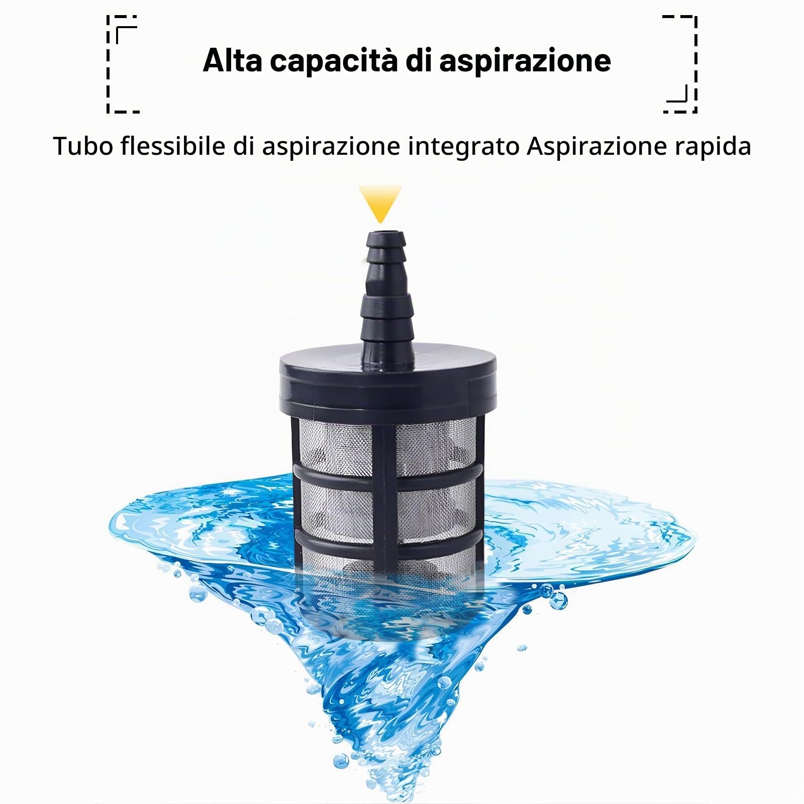 Tubo di aspirazione, filtro pompa dell'acqua, 3 pezzi, filtro per pompa dell'acqua, inserto per filtro dell'acqua, pompa da giardino, in acciaio inox con filtro di crittografia a doppio strato