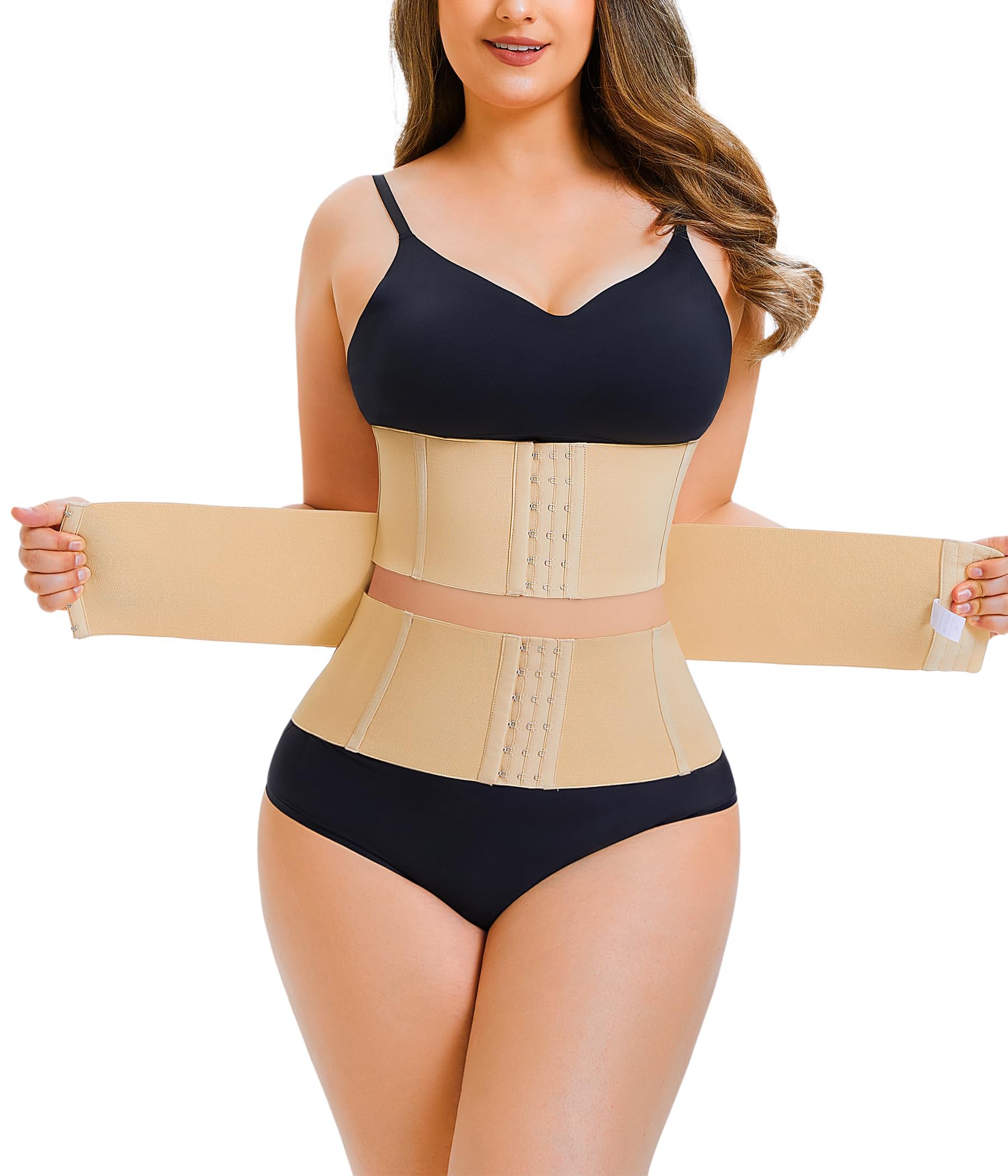 Nebility Waist Trainer for Women Tummy Control Shapewear Body Shaper Workout Girdle Cincher Postpartum Belt