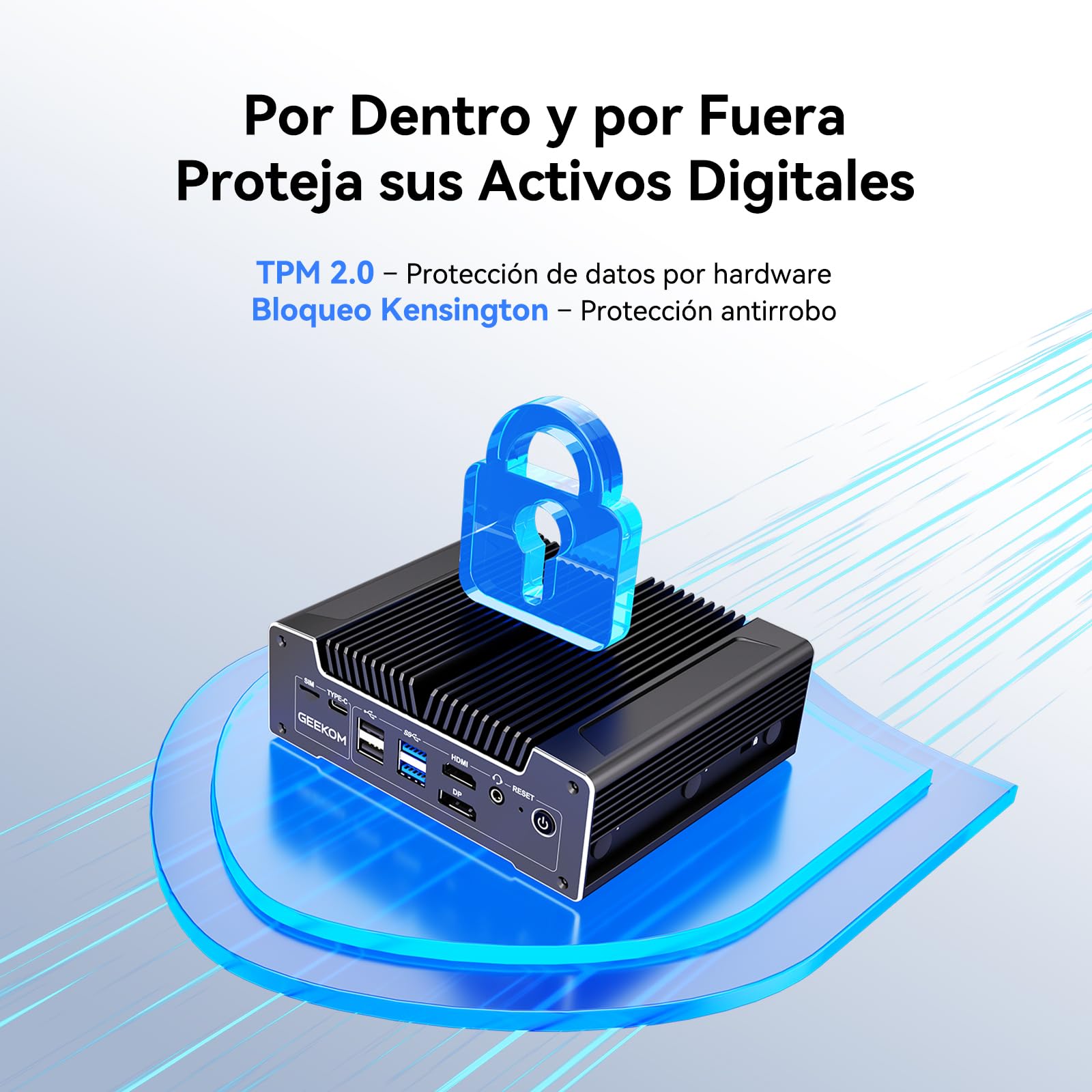 GEEKOM iX12 Mini PC Sin Ventilador Industrial con Intel N95, DDR5+256GB SSD | 4xLAN 2.5G, TPM 2.0, Ranura SIM, Triple Pantalla, Mini Ordenador Windows 11 Pro para Automatización, Cortafuegos, IoT