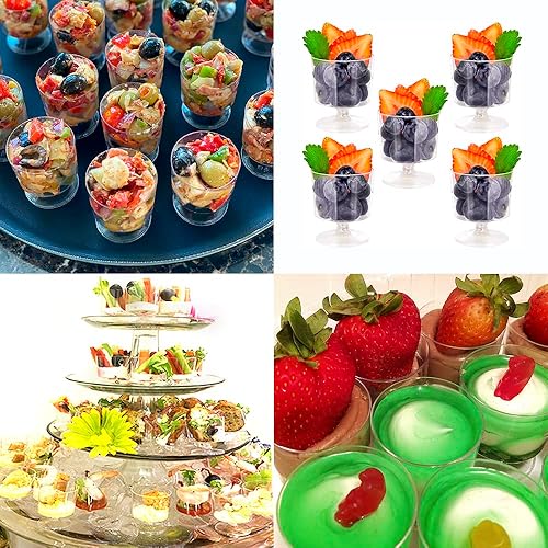 Miniatura 3 de Lakesstory Vasos de plástico para vino de 2 onzas, paquete de 10 copas de vino pequeñas, copas de vino de plástico, vasos de degustación de 2 onzas,