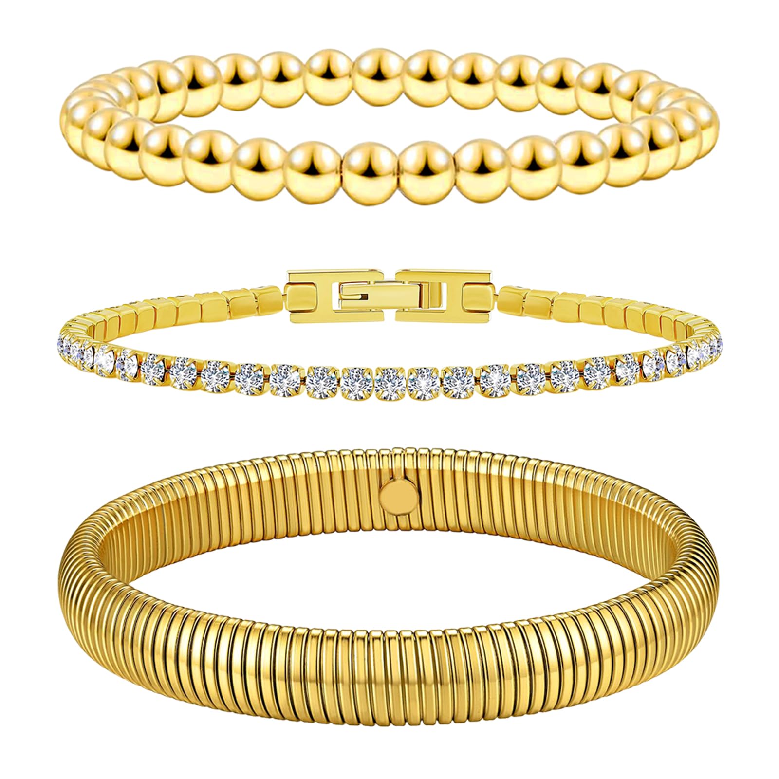 Bracciale Allah Per Donna Con Scritta Araba E CZ - Acciaio Inox Regolabile (Oro/Bianco/Rosa/Nero)