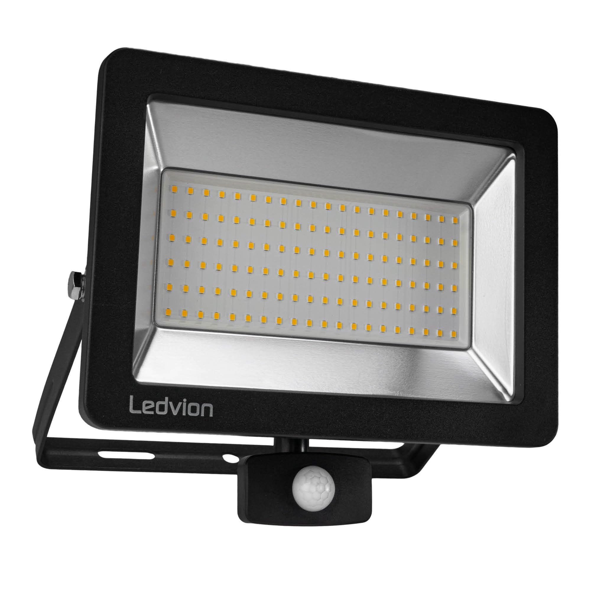 Ledvion 4000K Led Floodlight With Motion Sensor 150W Splashproof Ip44