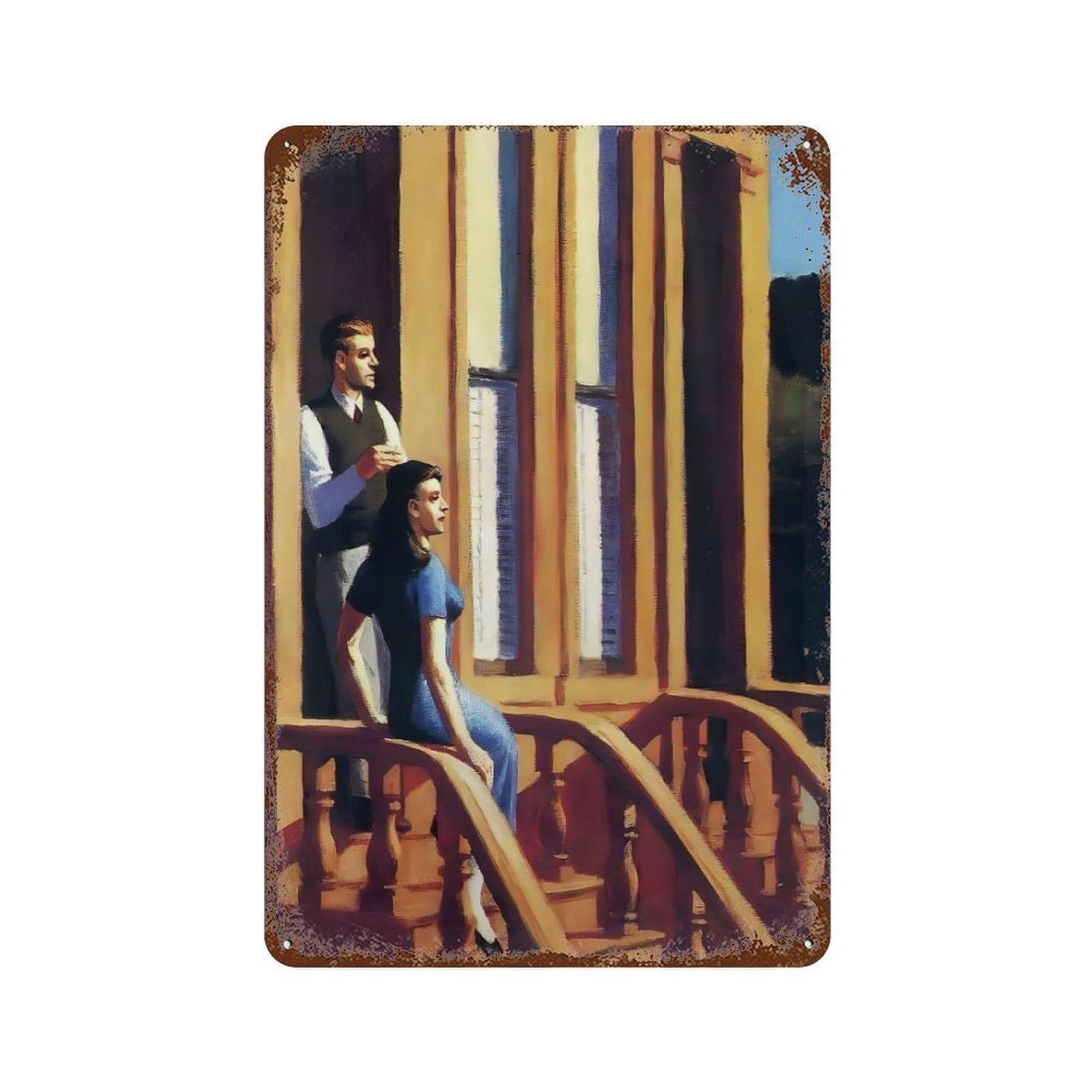 xiaoxiaoshen Edward Hopper Famous Oil (19) Wall Decor Art Metal Tin Poster Modern Home Decor Art Home Bar Shop Decorations Vintage Sign 30x20cm