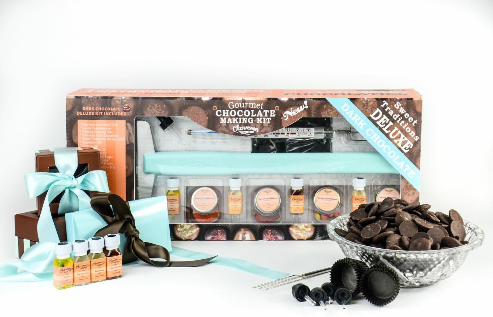 Charmeur Deluxe Dark Chocolate Assorted Gourmet Candy Making Kit