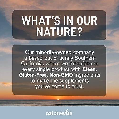 Miniatura 11 de NatureWise Suplemento de magnesio marino de alta absorción de 300 mg  Magnesio de origen natural del agua de mar  Sin OMG, fabricado en Estados