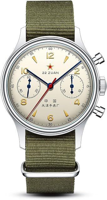 Seagull Men's Mechanical Wrist Watch 1963 Aviation Chronograph Pilot Mechanical Watch Hand Elevator GD 1963 International Edition ST1901