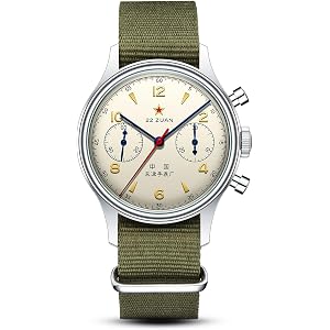 SEA-GULL Men's Mechanical Wristwatch, Seagull 1963 Aviation Chronograph Pilot Mechanical Watch, Manual Winding, GD 1963 International Edition, ST1901