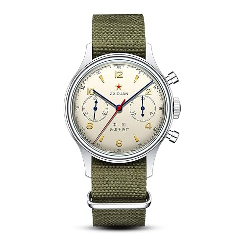 SEA-GULL Men's Mechanical Wristwatch, Seagull 1963 Aviation Chronograph Pilot Mechanical Watch, Manual Winding, GD 1963 International Edition, ST1901