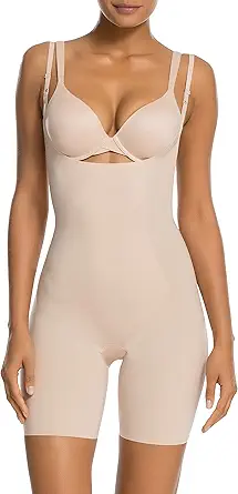 SPANX Shapewear for Women Thinstincts Open-Bust Mid-Thigh Bodysuit (Regular and Plus Sizes)