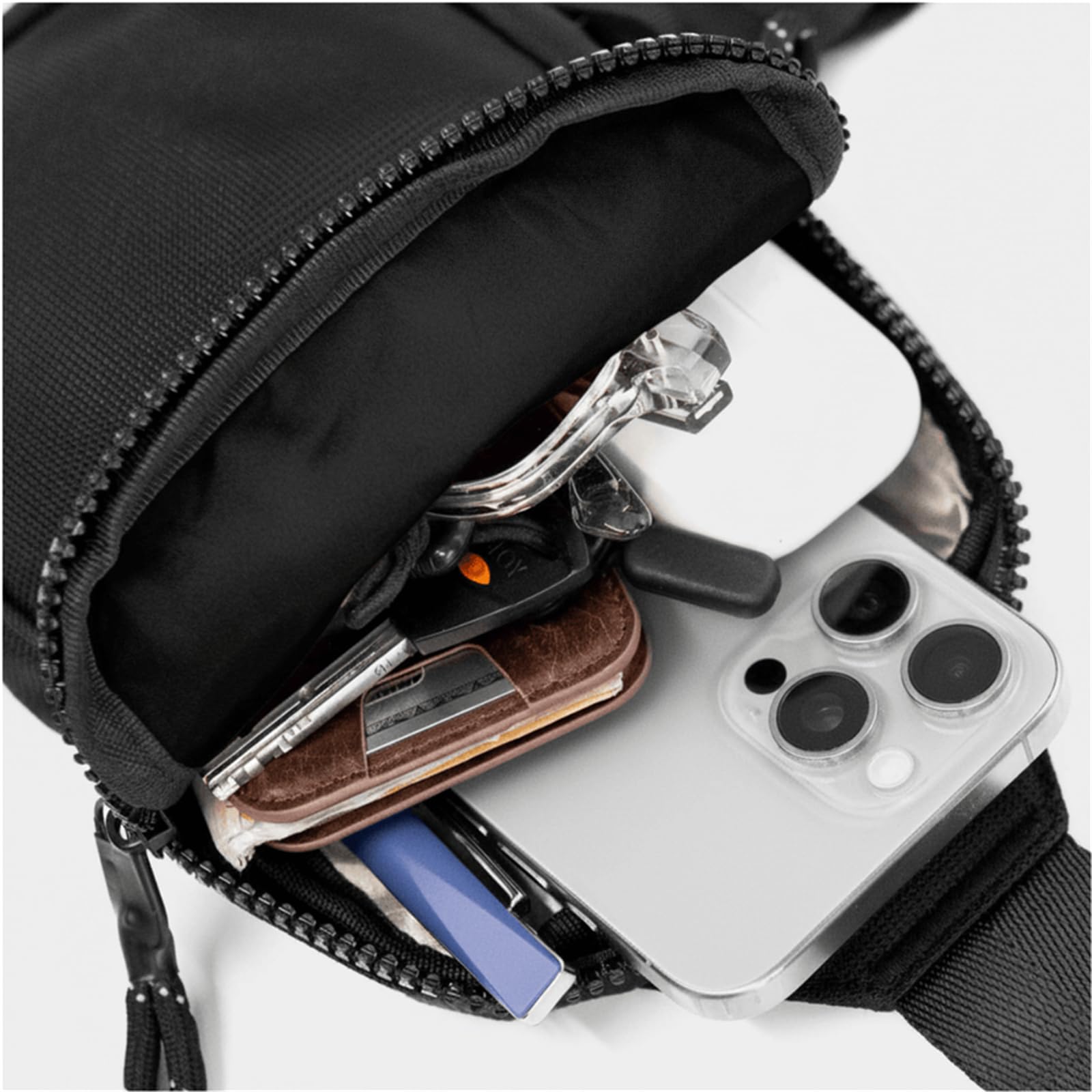 Sacoche | NOMALERO Sac à bandoulière imperméable pour homme et femme, sac de poitrine avec double poche pratique