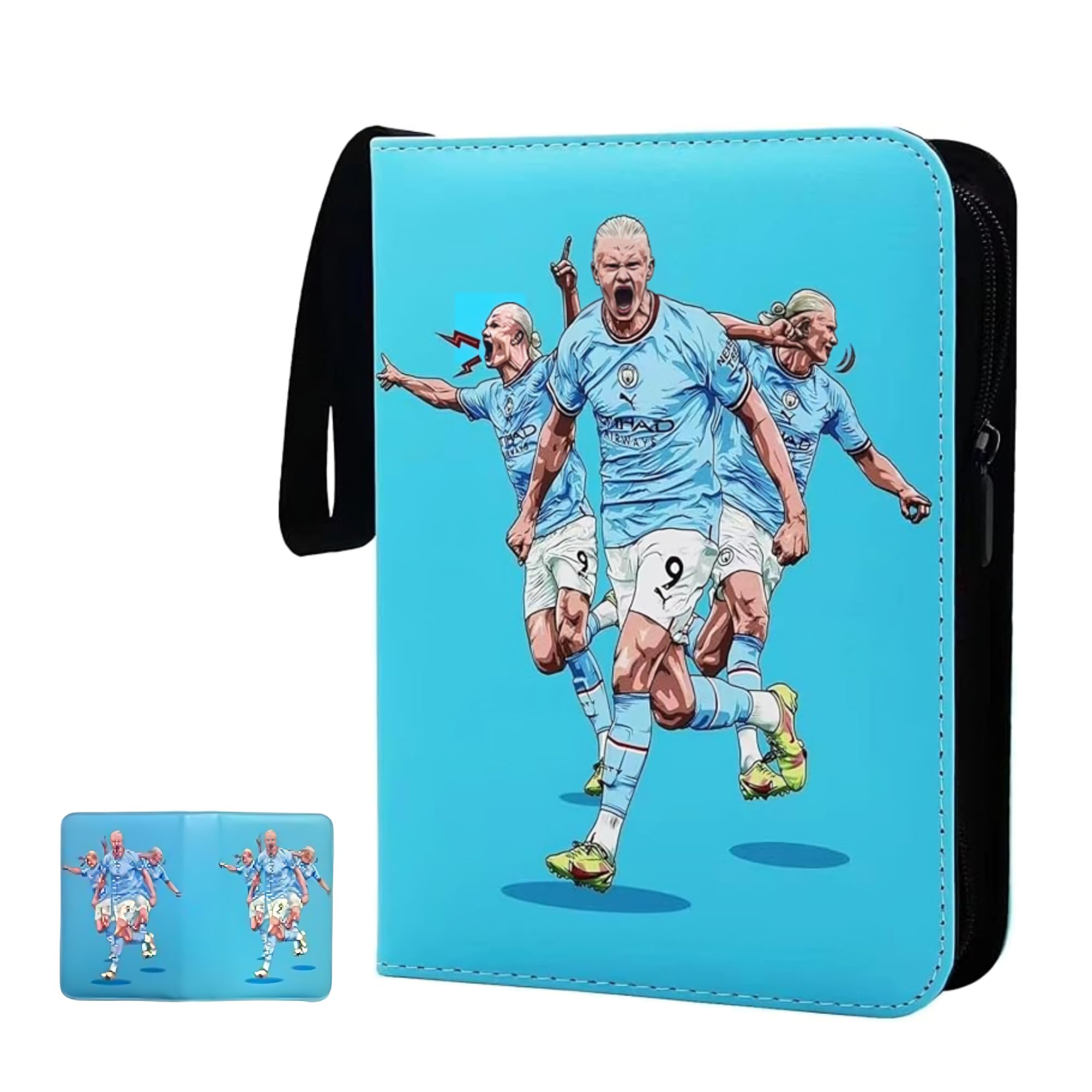 Binder Card Holder for Trading Card Games Collection, Holds up to 400 Cards with 50 Removable Sleeves Ideal for Football Playing Cards (HL)