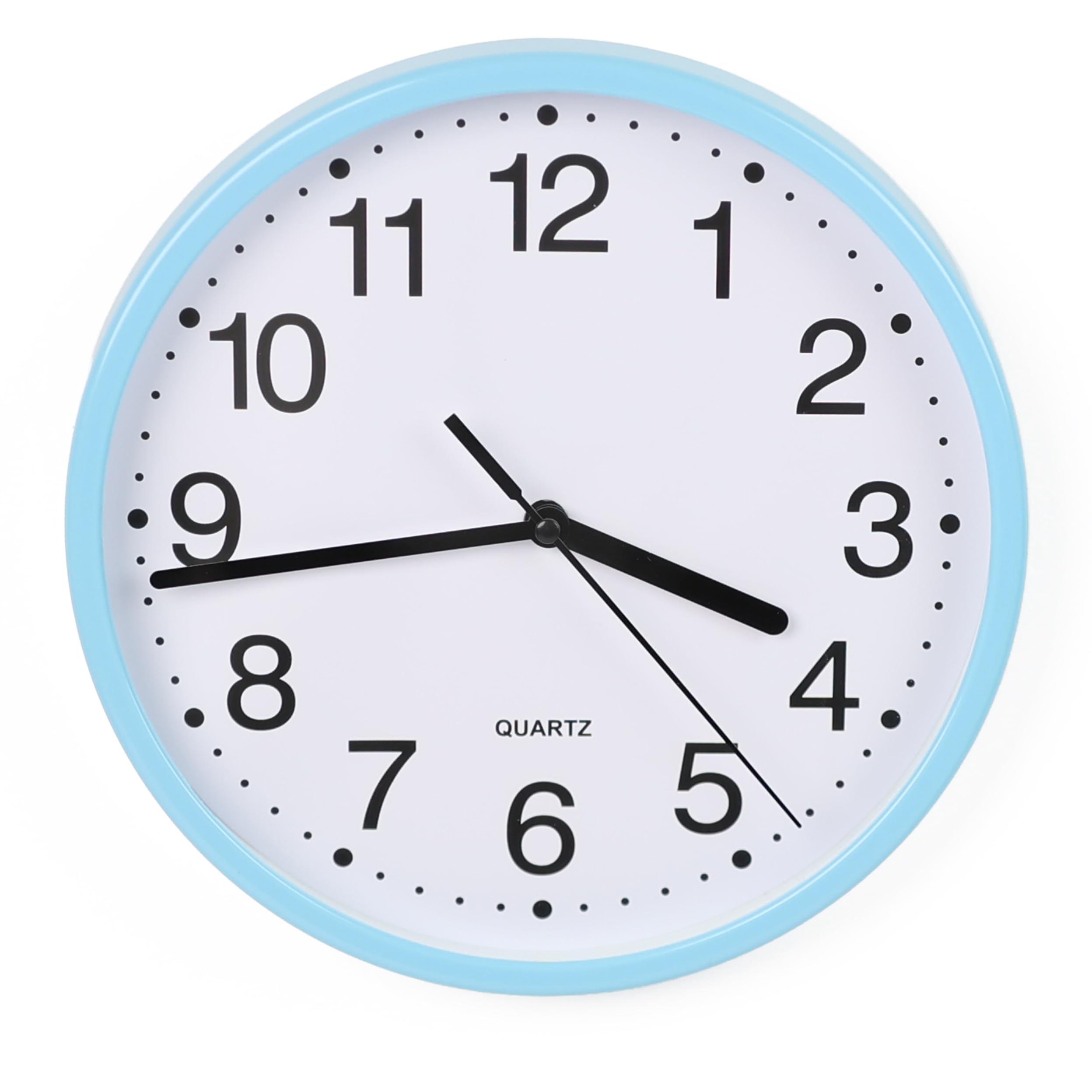 Divchi Blue Wall Clock Silent & Non-Ticking Modern Battery Operated Digital Quiet Sweep Office Home School Kitchen Decor Clocks (Blue)