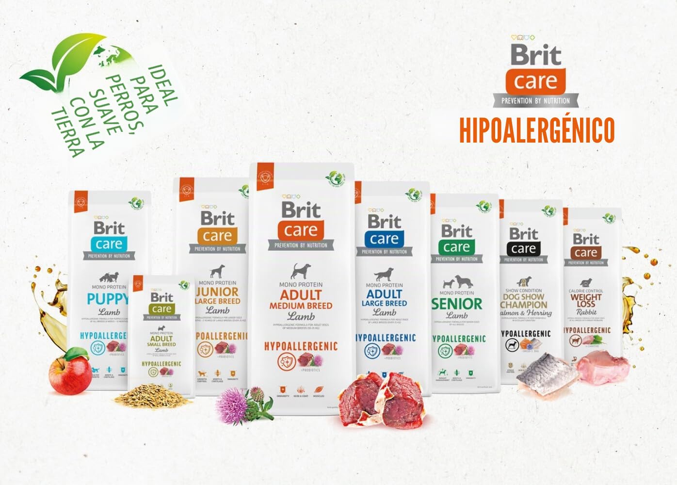 BRIT Care Hipoalergénico Adulto Perro Show Champion Salmón & Arring - Alimentos Secos para Perros - 12 kg