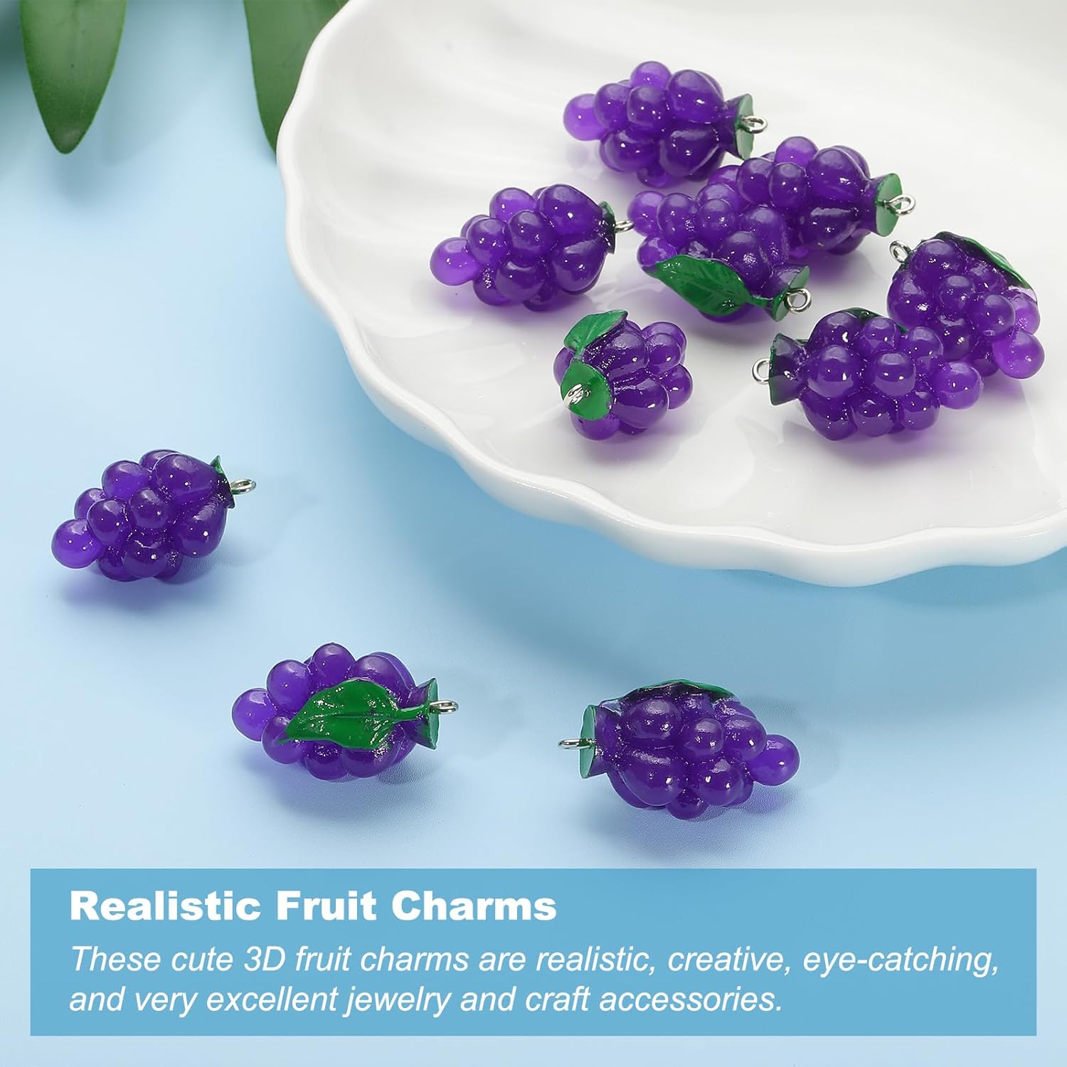 PATIKIL Resin Charms, Cute Fruit Charms Pendants 3D Imitation Food Fruit Beads Bulk for Jewelry Making Bracelets Necklace Earring - Image 3