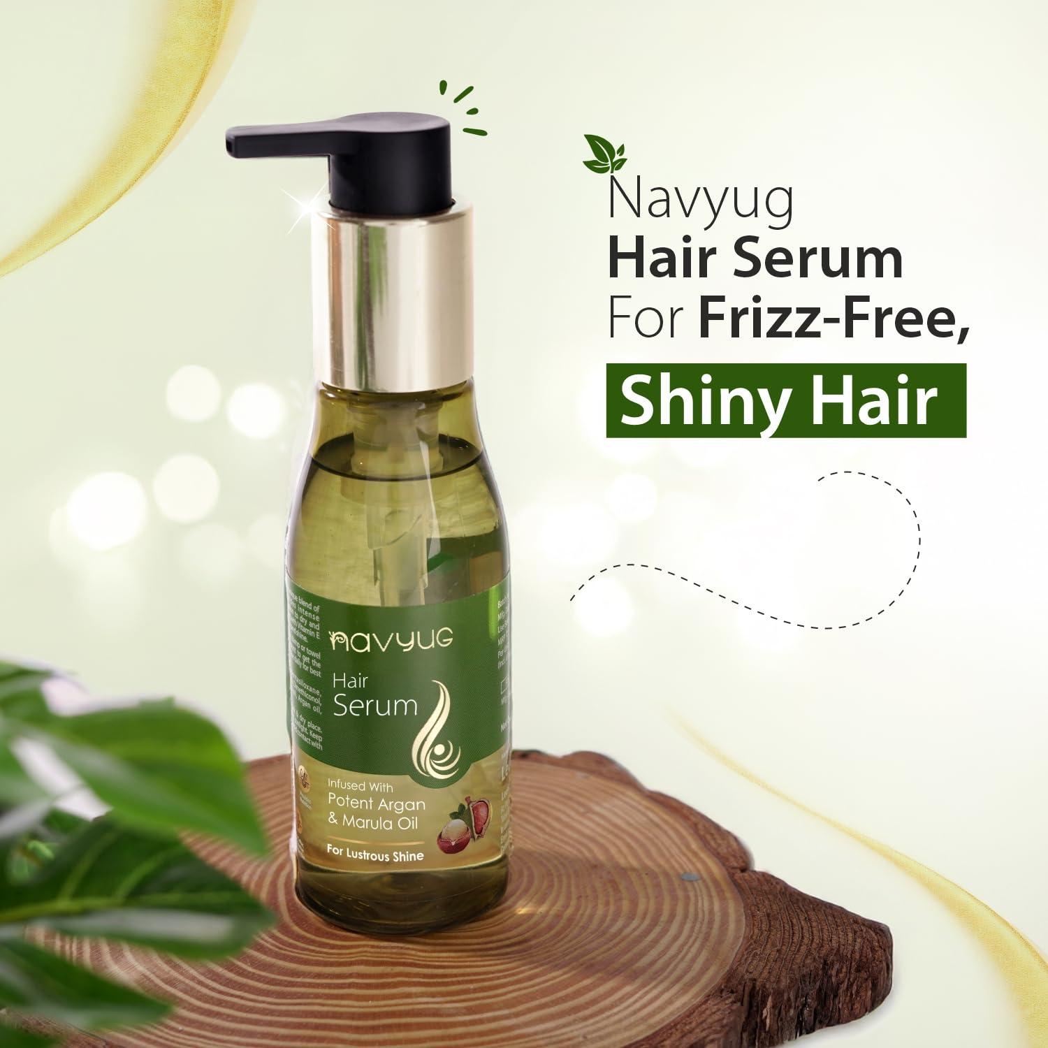 Navyug Hair Serum for Dry & Frizzy Hair, 110ml with Argan Oil, Instant Shine & Smoothness | Anti- Frizz Hair Serum, Non Greasy & Soothing Formula | Hair Serum for Women & Men Navyug Hair Serum for Dry & Frizzy Hair, 110ml with Argan Oil, Instant Shine & Smoothness | Anti- Frizz Hair Serum, Non Greasy & Soothing Formula | Hair Serum for Women & Men