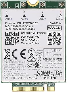 DW5821E 3G/4G/5G Wireless Card, Network Adapter WiFi Card, for PCI Express M.2 Specification 3042 Type Key.B Slot, for PC, Laptops