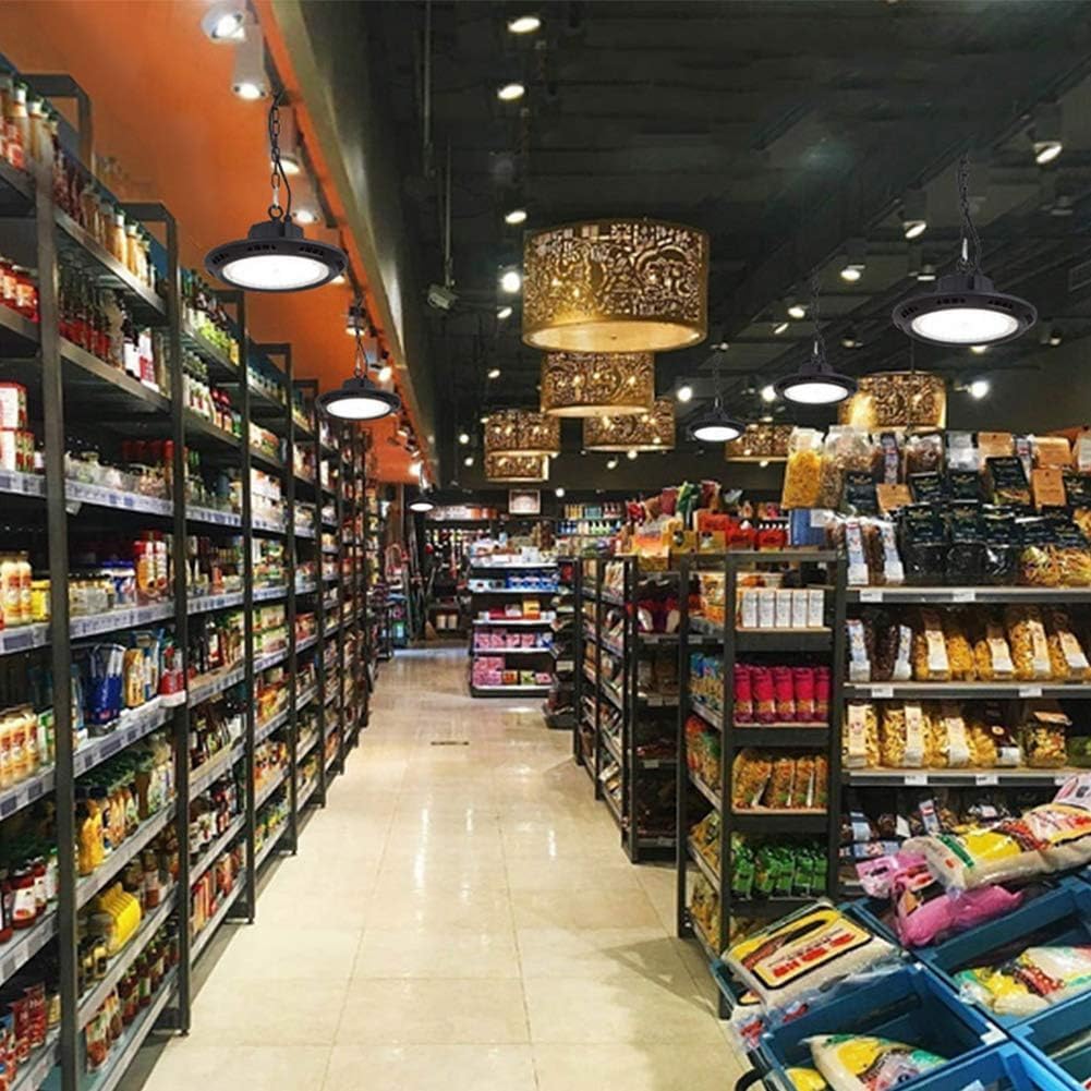 300W LED High Bay Lights IP56 Waterproof 110V LED Lighting Fixture 24000LM 6500K Warehouse Industrial Factory Shop Lamp — view 9