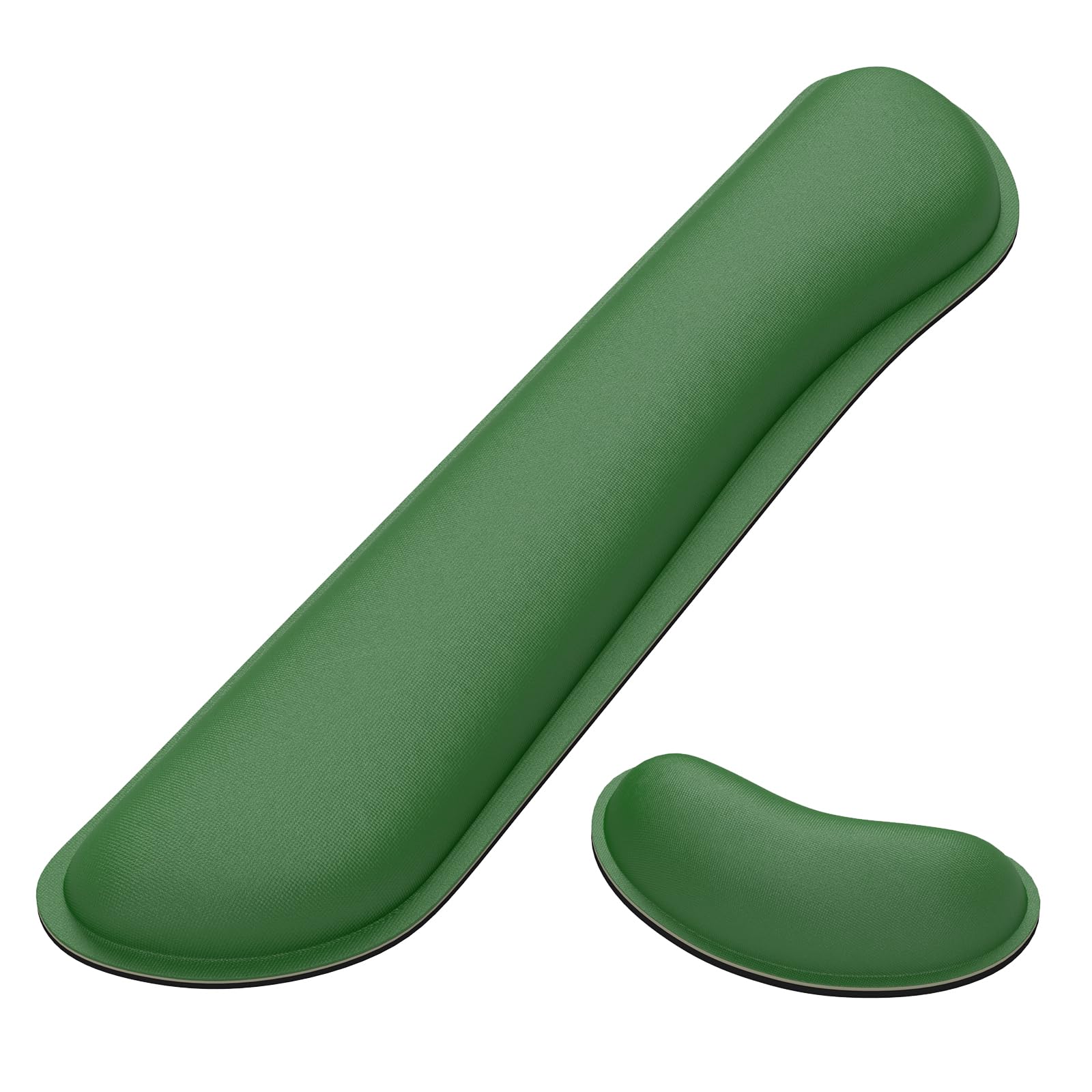 Dapesuom Enlarge Keyboard Wrist Rest, Memory Foam Wrist Cushion for Desk Mats Support, Cute Typing Pain Relief Keyboard Mouse Pad Rests Set with Non-Slip Base for Gaming Laptop Office, Forest Green — image 1