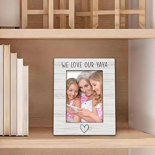 Miniatura 4 de Yaya Gifts - Marco de fotos de 5 x 7 pulgadas, marco de fotos YayaGrandma de Navidad, Día de la Madre, regalo de cumpleaños para YayaGrandma de