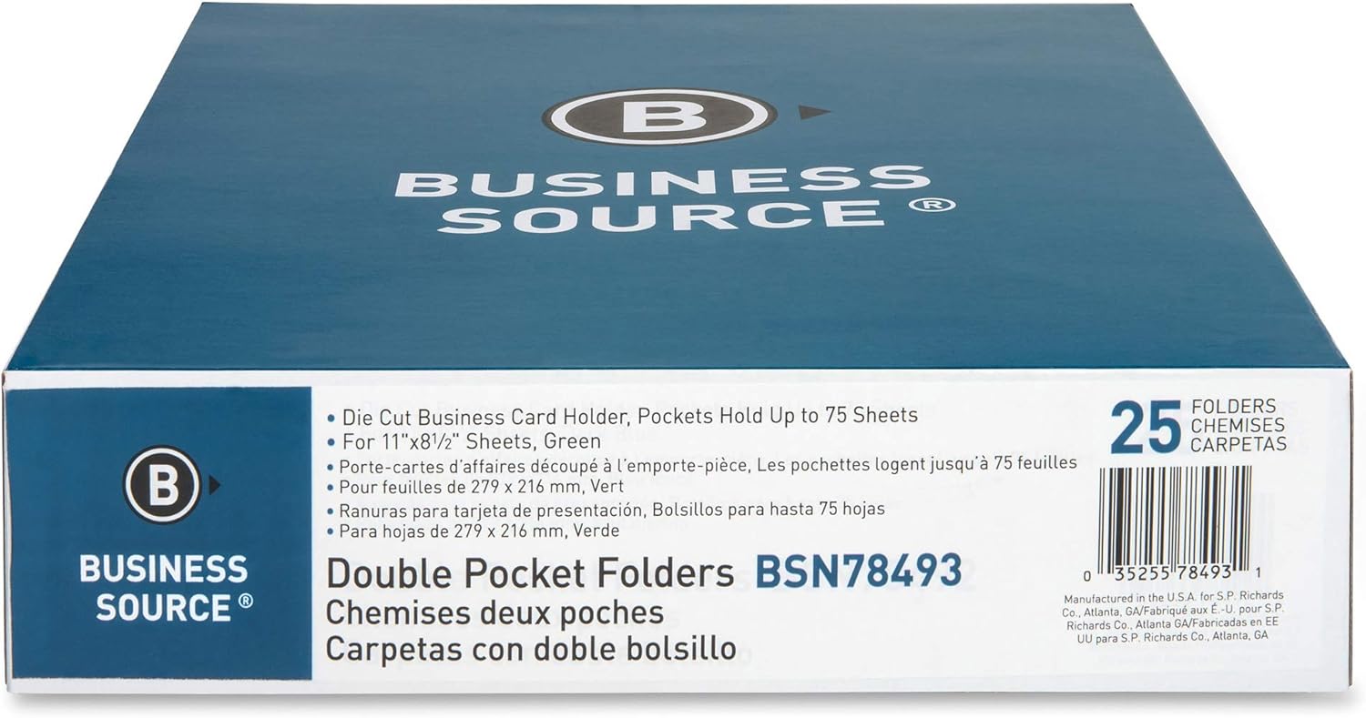Business Source BSN78493 - Business Source Two-Pocket Folders
