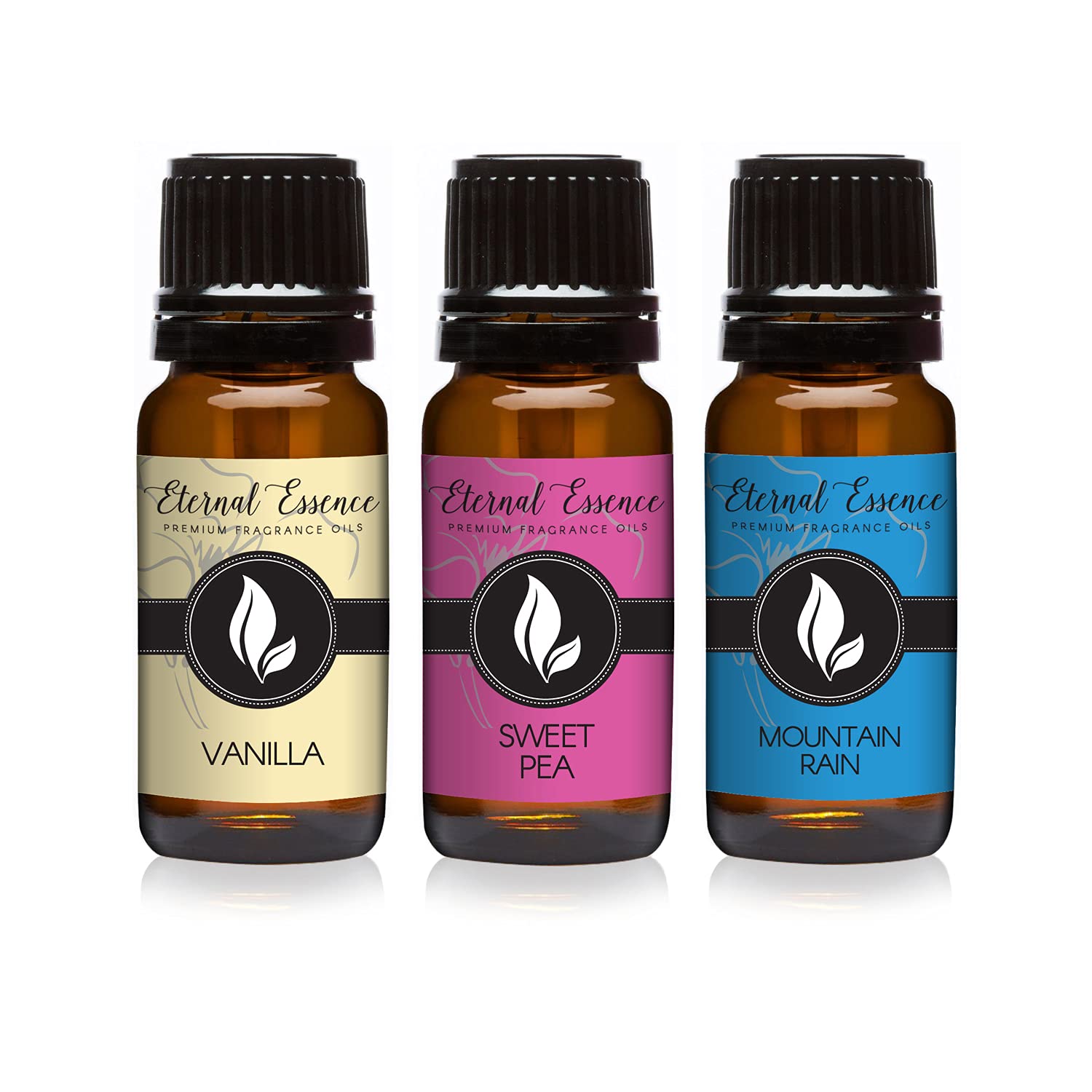 Trio (3) - Vanilla, Sweet Pea &amp; Mountain Rain - Premium Fragrance Oil Trio - 10ML