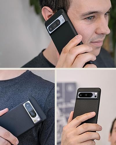 Miniatura 7 de Thinborne - Funda superfina para Google Pixel 8 Pro, fibra de aramida 600D más fina, se siente como si no hubiera funda, estilo minimalista con