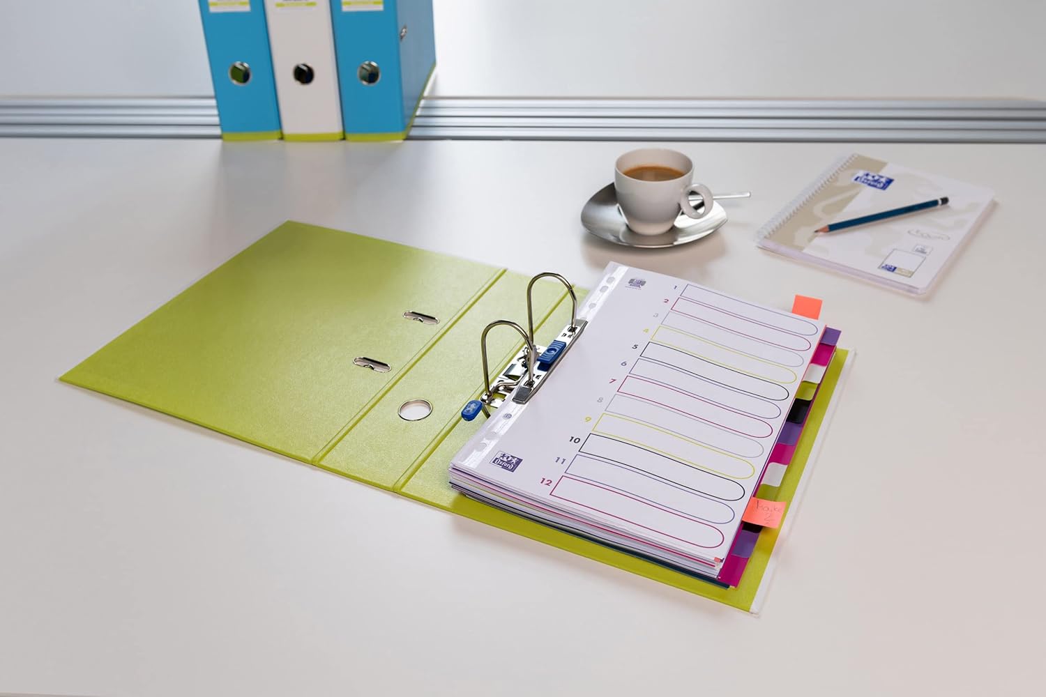 Elba Plastic tab dividers 1 Register Assorted Colours