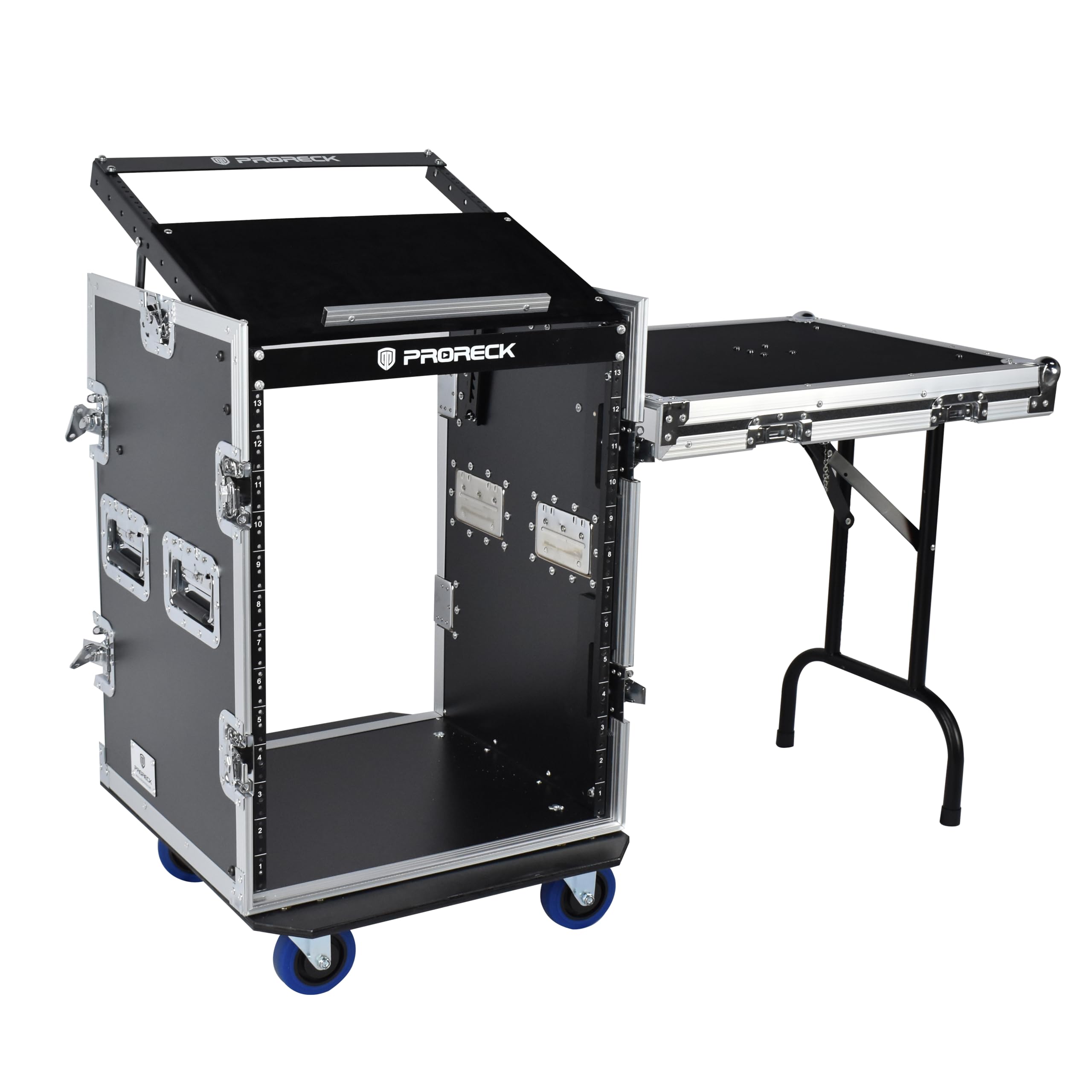 Amazon.com: PRORECK 14U Rack/Road Case With Slant Mixer Top, One