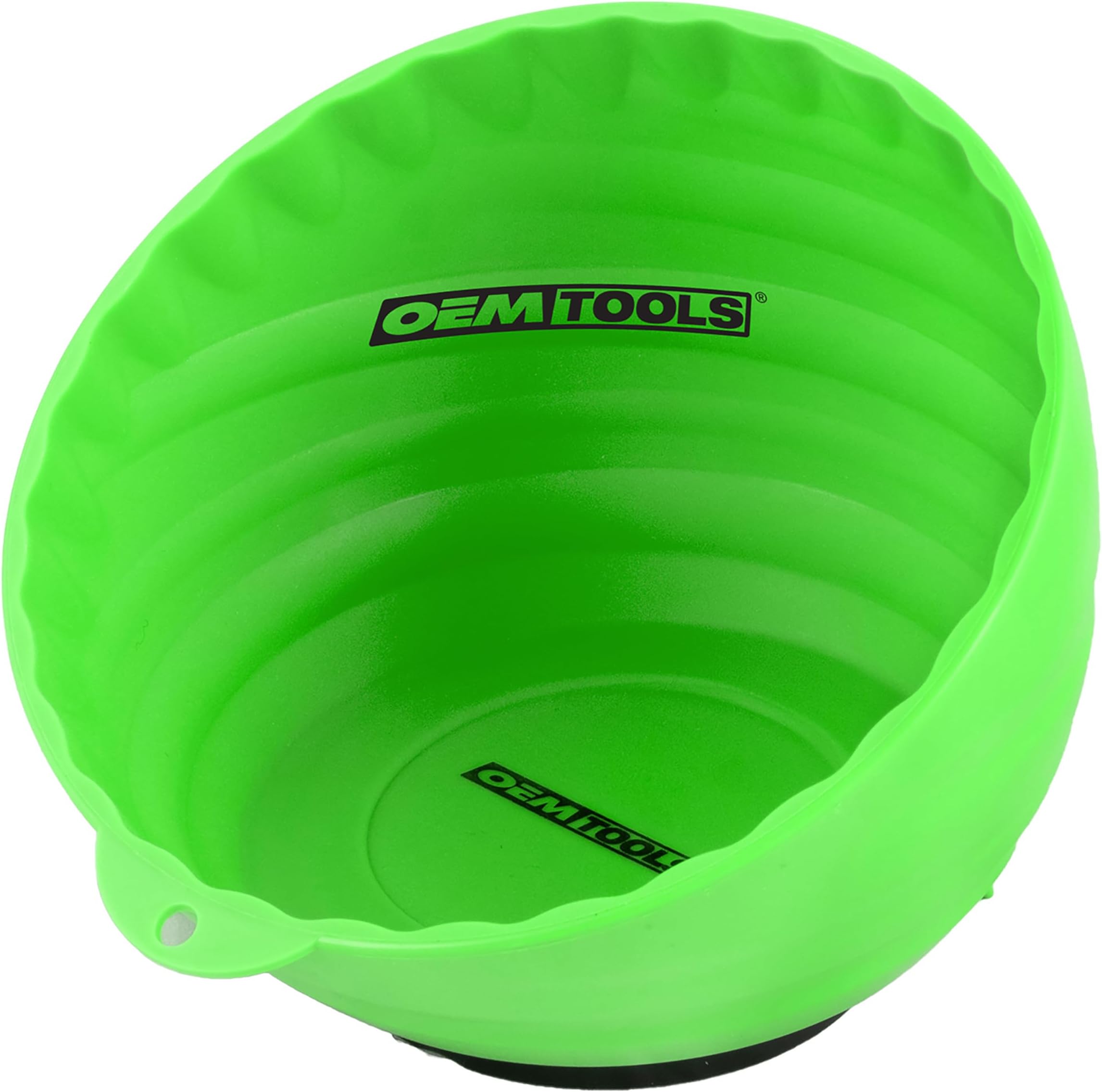 25114 Magnetic Nut Cup, Magnetic Bowls for Holding Nuts and Bolts, 6 Inch Cup Diameter, Coated Magnet Sticks to All Ferrous Metal Work Surfaces,Green