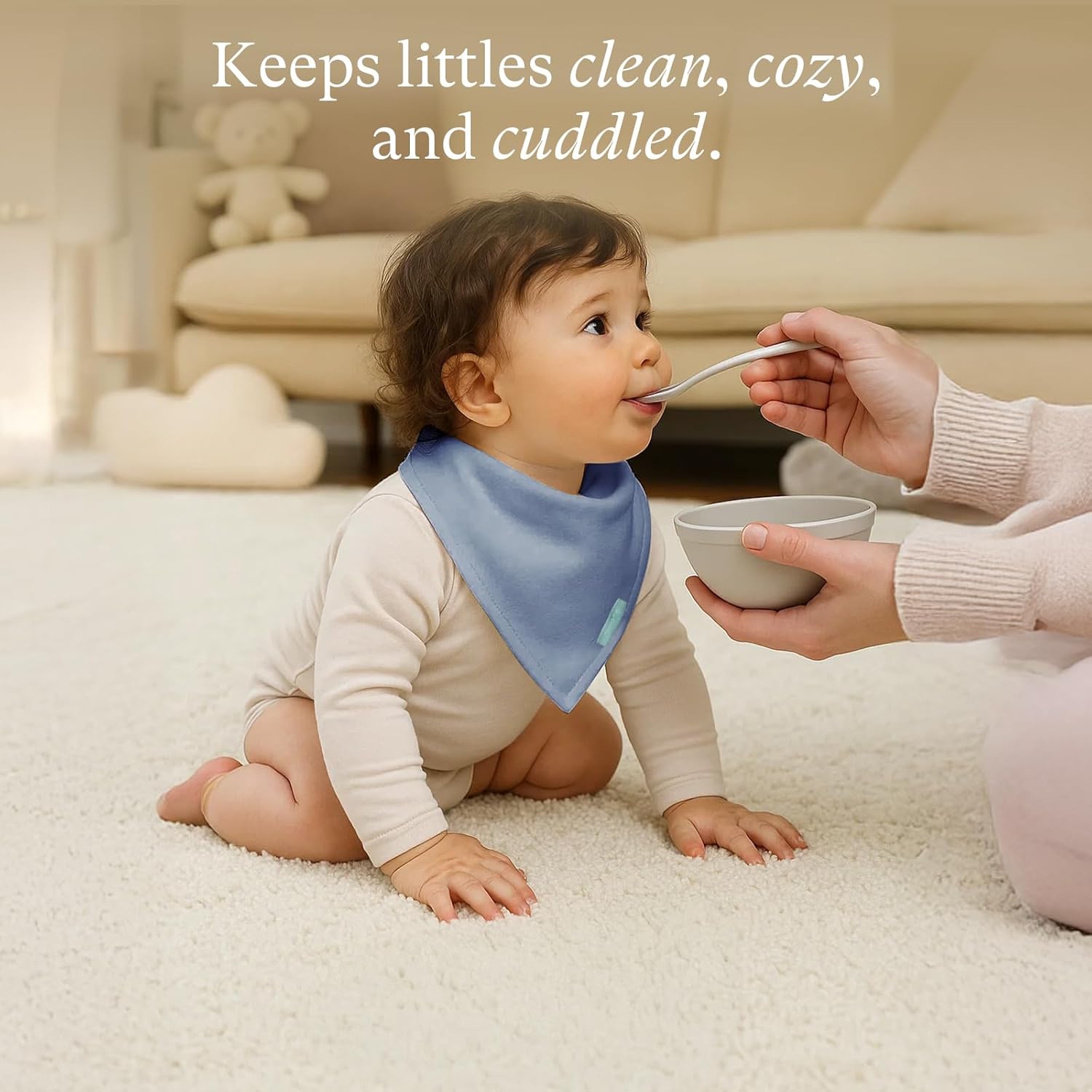 PurComfy SuperSoft Baby Bibs, Premium Bamboo Bandana Drool Bibs for Infant Boys & Girls, Adjustable Snap Bibs, 6-Pack - Image 6