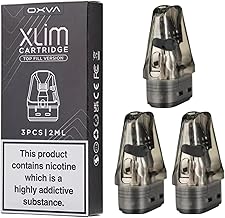 For OXVA Xlim Pods V3 (0.8) Vape Pods for XLIM Pro 2, Xlim Vape Kit, Xlim SE, Xlim 2ml, Oxva Cartridge Built in Mesh Coil for E-Cigarettes 0.8ohm Side-Filling v3 Pod Pack of 3 No Nicotine Leak Proof