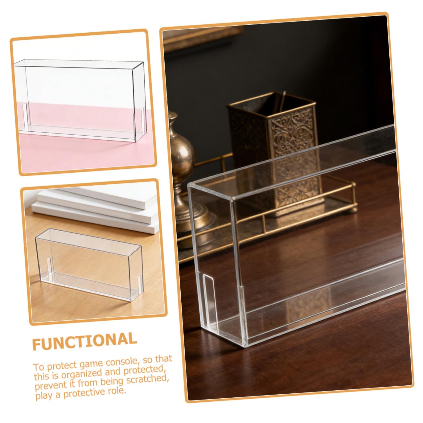 Caja Transparente de Acrílico para Consola de Juegos, Protección Antipolvo Resistente y Diseño Transparente Adecuado para Exhibir Mesa de Juego