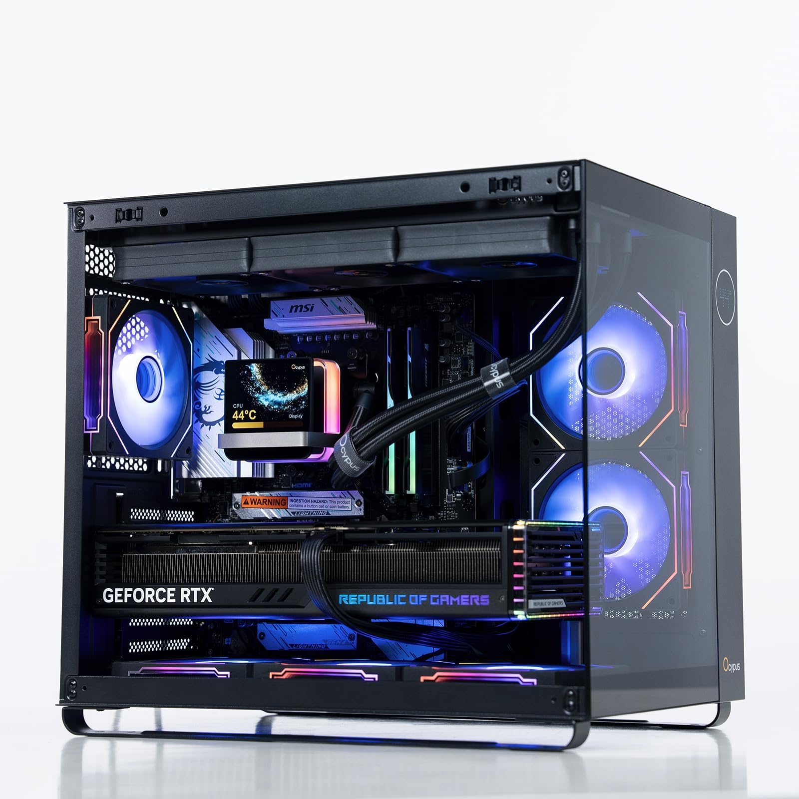 Sigma PRO L36 BK AIO Wasserkühlung 360mm CPU Kühler mit 3.5" IPS Display | 640×480px,Floating ARGB Lighting,FDB Silent PC Lüfter,310W TDP Wasserkühler CPU Cooler for Intel LGA1700/1851& AMD AM4/AM5