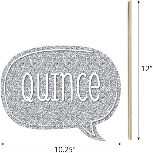 Miniatura 5 de Big Dot of Happiness Quinceanera Purple - Sweet 15 - Kit de accesorios para cabina de fotos para fiesta de cumpleaños, 20 unidades