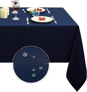 Obstal 210GSM Rectangle Table Cloth, Navy Blue,70 x 120 Inch
