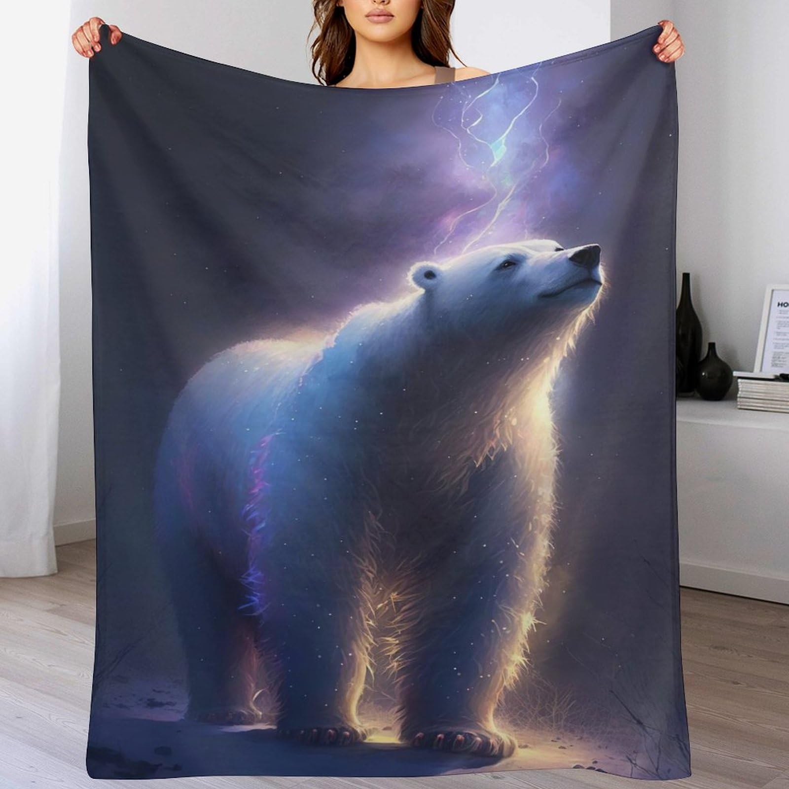 Couverture douce Polar Ours 180x200 : finis les frissons sur le lit ou le canapé
