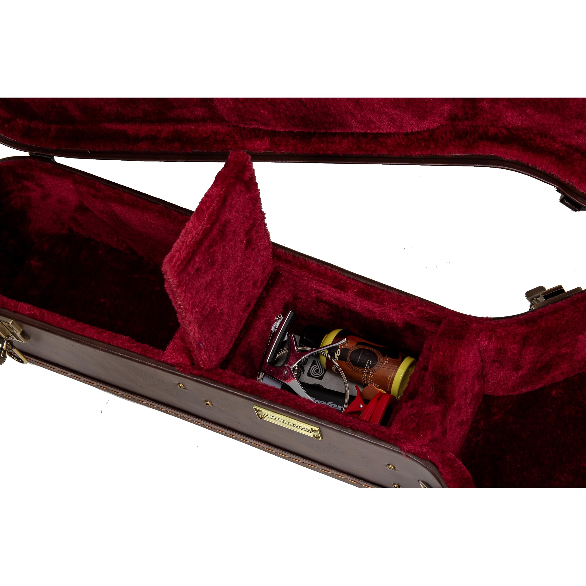 Crossrock Valigetta universale per chitarra acustica Gibson L-00 e Martin CEO con 14 cifre, chiusure in acciaio inox, fodera in schiuma, piedini in metallo, stoccaggio