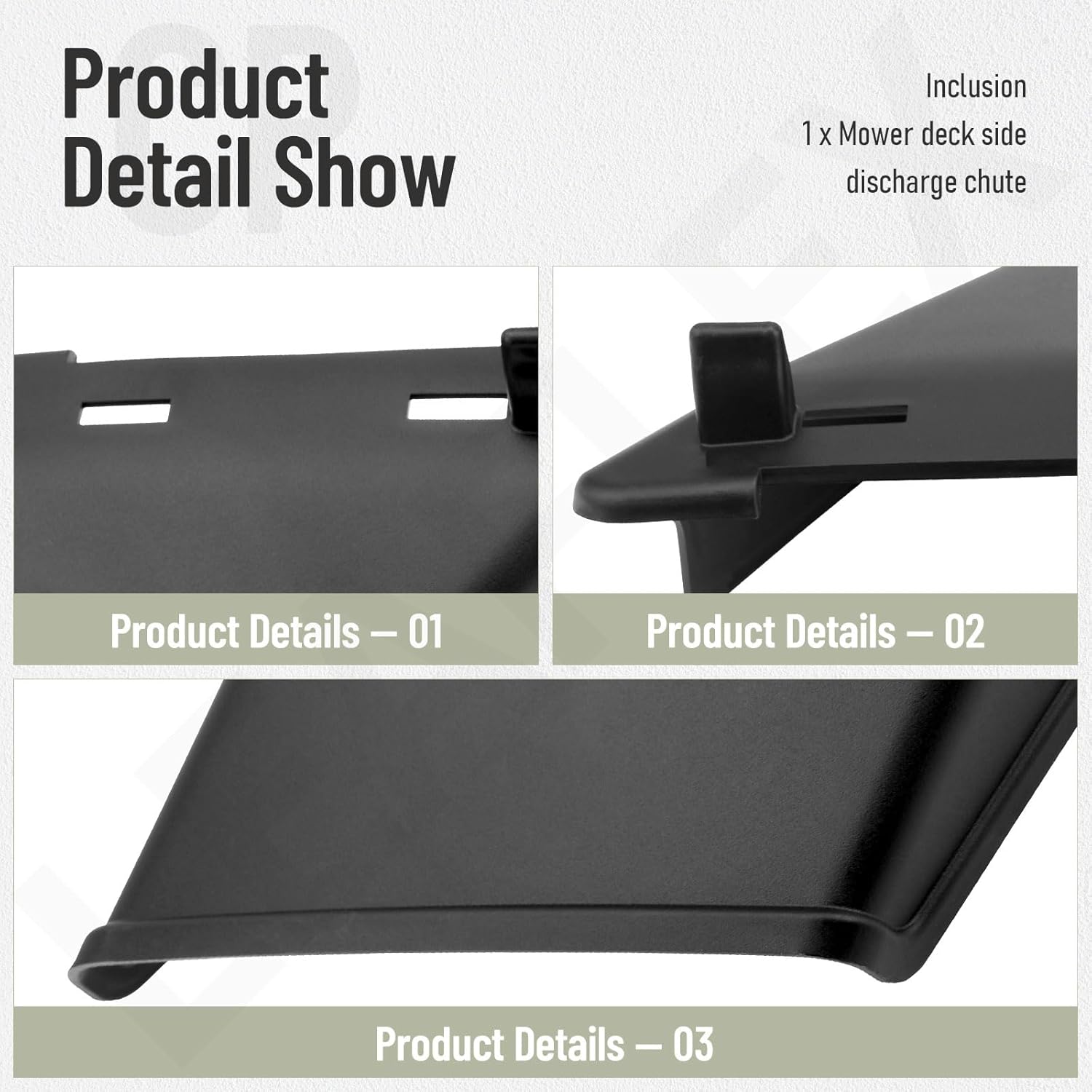 GX23509 Mower Deck Side Discharge Chute Compatible with John D-eere Walk Behind Mower Models JS26, JS28, JS36, JS38, JS46, JS48, JM26, JM36, JM46