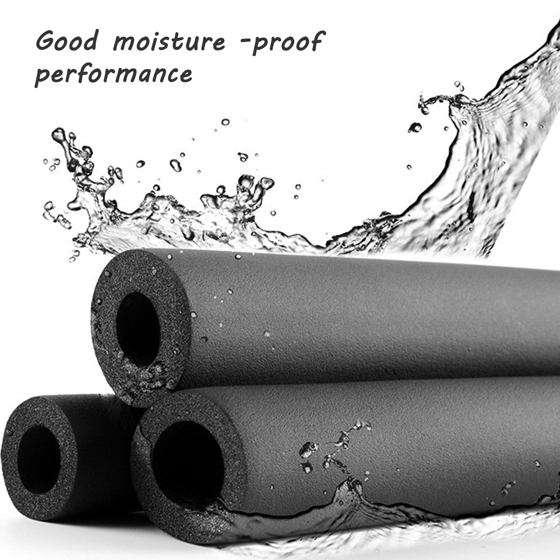 Rohrisolierung 1,8m - Kautschuk Isolierschlauch Für Wasserleitungen ID19mm